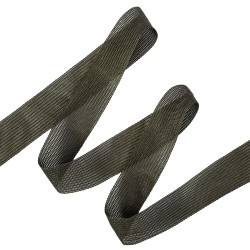 Окантовочная лента-бейка, цвет Тёмно-Серый 22мм (на отрез)  в Салавате