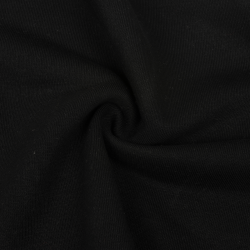 Ткань Футер 3-х нитка, Петля, цвет Черный (на отрез)  в Салавате