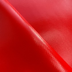 Ткань ПВХ 600 гр/м2 плотная, Красный (Ширина 150см), на отрез  в Салавате