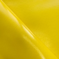 Ткань ПВХ 600 гр/м2 плотная, Жёлтый (Ширина 150см), на отрез  в Салавате