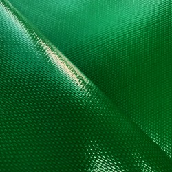 Ткань ПВХ 600 гр/м2 плотная, Зелёный (Ширина 150см), на отрез  в Салавате