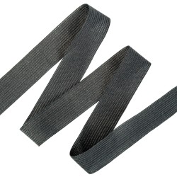 Окантовочная лента-бейка, цвет Чёрный 22мм (на отрез)  в Салавате