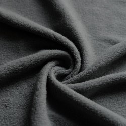 Ткань Флис Односторонний 130 гр/м2, цвет Серый (на отрез)  в Салавате