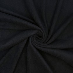 Ткань Флис Односторонний 130 гр/м2, цвет Черный (на отрез)  в Салавате