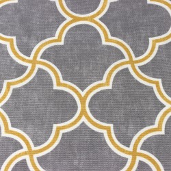 Интерьерная ткань Дак (DUCK), принт &quot;Орнамент на Сером&quot; (на отрез)  в Салавате