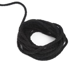 Шнур для одежды тип 2,  Чёрный (плетено-вязаный/полиэфир)  в Салавате